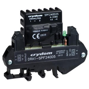 DRA1-SPFE240D25, Твердотельные реле - Промышленного монтажа DIN Mt 280 VAC/8A out 15-32 VDC input