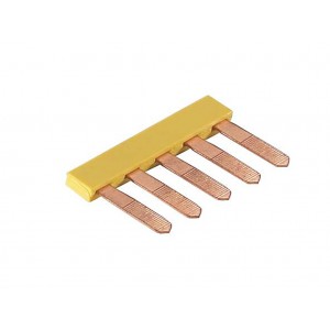 Соединительная перемычка IVB 1 WK4.. - 12, Соединительный мостик, для установки в зажимную клетку, толщина 1 мм, изолированный, 12 полюсов, для клемм: WK 4 / U; WK 4 TK, цвет: желтый