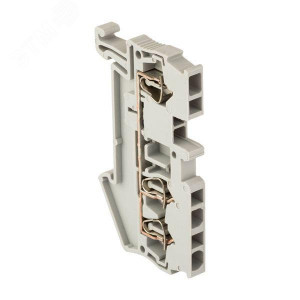 Колодка клеммная пружинная ST-2.5 28А 3 вывода серая plc-jxb-st-2.5-3