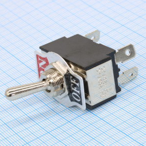 KN3(B)-201AP-A1, Тумблер двухполюсный на панель ON-OFF, до 10 A