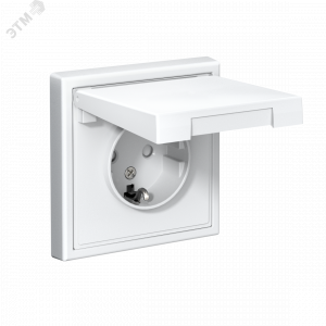 Розетка ArtGallery 16А IP20 с заземл. защ. шторки с крышкой механизм лотос SE GAL001346