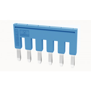Соединительная перемычка DFB6-06P-12-00Z(H), Соединительная перемычка, 6 полюсов, изолированная, вилочная, для клемм: DS6, цвет: синий