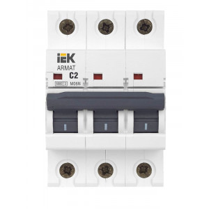 Выключатель автоматический модульный 3п C 2А M06N ARMAT AR-M06N-3-C002
