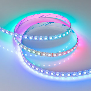 Лента SPI-B96-10mm 12V RGB-PX1-BPT (13 W/m, IP20, 5060, 5m) 037868, Светодиодная лента SPI-B96, открытая IP20, с микросхемой WS2815B. Светодиоды 5060, 96 шт/м (1 pixel = 1 LED), белая плата, скотч 3М. Цвет RGB, угол 120°. Питание 12 В, мощность 13 Вт/м (65 Вт на 5 м). Размеры 5000x10x2 мм. Мин. отрезок 10.3 мм