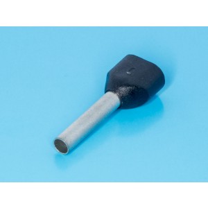 TIC2-1.5-12, Наконечник 12мм для обжима двух многожильных кабелей 1,5мм, изолированный, кратно 100шт.