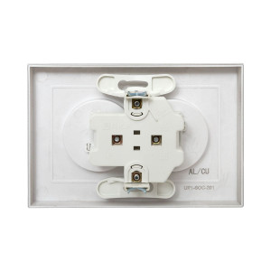 Механизм розетки двойной, 16А, без заземления, со шторками, с рамкой, шампань Эпика EKF UP1-SOC-201