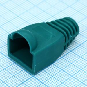 Колпачок изолирующий для RJ-45 зеленый, Колпачок RJ-45 зеленый REXANT для дополнительной защиты соединения разъема RJ-45 (8P8C) и кабеля