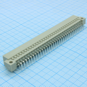 536052-5, Соединитель DIN 64 контакта шаг 2.54мм угловой монтаж в отверстие коробка/лоток