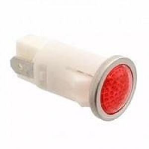 1092QD1-28V, Светодиодные панельные индикаторы PMI RED SEMI-DOME 28V 3/16" TERM
