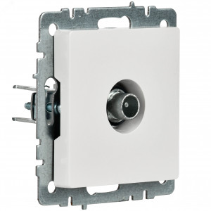 BRITE Розетка TV проходная РТВ10-0-БрБ белый BR-A10-P-K01