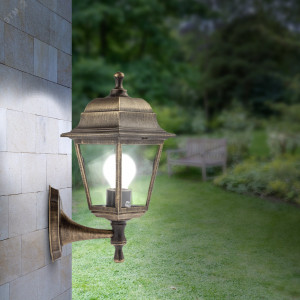 НБУ 04-60-001 бронза Светильник садово-парковый Леда настенный четырехгранный под бронзу Е27 Б0048112