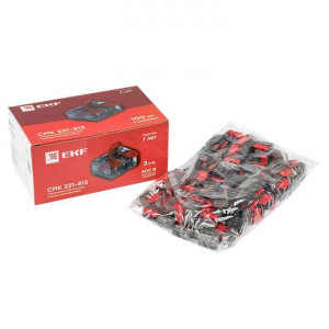 Клемма строительно-монтажная СМК 221-413 3-проводная 0.2-4кв.мм  PROxima plc-smk-221-413