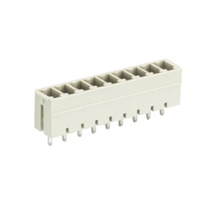 Вилочный разъем на плату 8813 S/9 G OB, Вилочный разъем, вертикальный, на плату, шаг: 3.81 мм, 9 полюсов, фиксация на плате пайкой, исполнение: без маркировки, 250V, 8А, цвет: серый