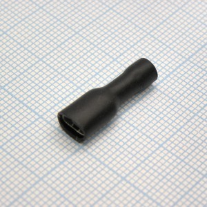 FDFD1.25-187(5)  Black, наконечник кабельный ножевой (гнездо) полностью в изоляции 0.5х4.75мм, сеч. пров. 0.5-1.5мм2