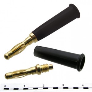 10-0068 B BLACK, Штекер 10-0068 b чёрный, под пайку