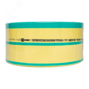 Термоусаживаемая трубка ТУТ нг 60/30 жел-зел рулон PROxima tut-60-yg