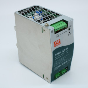 DDRH-120-24, DC-DC, 120Вт, вход 250…1500 В DC, выход 24В/5А, рег.выход 24…29В, изоляция 4000В DC, в кожухе на DIN-рейку, 63х125.2х115мм, -40...+85°С