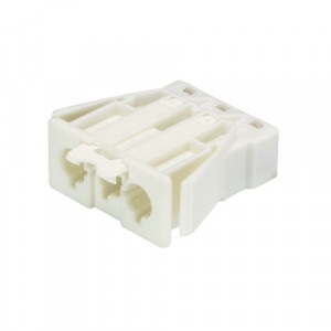 Вилочный разъем в панель GST18I3F S2 R V SW, Вилочный разъем в панель, 3 полюса, пружинная фиксация, толщина панели 0,5-1,5 мм номинальное напряжение: 250V, номинальный ток: 20A, цвет: белый, серия gesis GST18i3