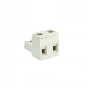 Розетка Wiecon 8313 B / 2 OB, Розеточный разъем, угловой, на кабель, шаг: 7.5 мм, 2 полюса, фиксация провода винтовая, исполнение: с маркировкой, 690V, 12А, цвет: серый