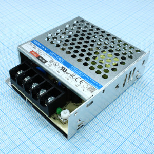 LM35-23B24, AC-DC, 50Вт, вход 85...305В AC 47...63 Гц, выход 24В/1.5А, изоляция 4000В AC, в корпусе на шасси, -30...+70°C