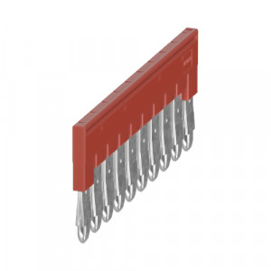 Соединительная перемычка IVB WTPN 6-10, Соединительная перемычка, 10 полюсов, изолированная, втычная, для клемм: WTPN 6, цвет: красный