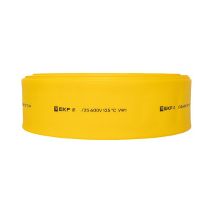 Термоусаживаемая трубка ТУТ нг 60/30 желтая рулон PROxima tut-60-y