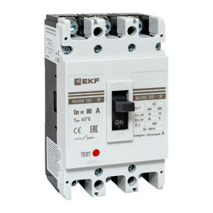Выключатель автоматический 3п 100/80А 35кА ВА-99М PROxima mccb99-100-80m