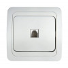 Розетка телефонная 1-м СП Classico 2034 16А IP20 бел. ASD / 4690612000404