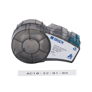 brd151515, M21-500-414 лента 12.7 мм/3.05 м, полиэстер, черный на белом