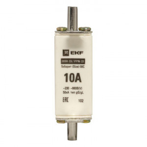 Вставка плавкая ППН-33 100/10А габарит 00C PROxima fus-33/100/10