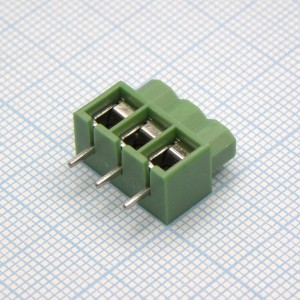 DG166-5.0-03P-14-00A(H), Винтовой клеммный блок с защитой провода, 3 контакта. Серия DG166-5.0