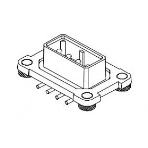 JN4AT04NJ1-R, Стандартный цилиндрический соединитель 4P Panel Mt Recept Angle Thru Hole