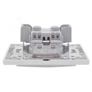Розетка 1-м СП Минск 16А IP20 с заземл. защ. шторки бел. Basic ERR16-028-100