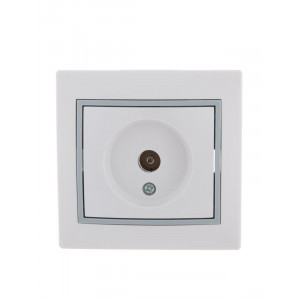 Розетка телевизионная проходная TV СП Mira бел./сер. 701-0215-129