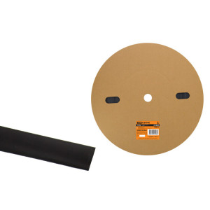 Термоусаживаемая трубка ТУТнг 16/8 черная (100 м/ролл) SQ0518-0042