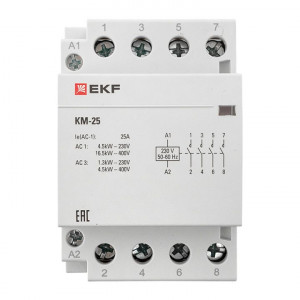 Контактор модульный КМ 25А 4NО (3 мод.) km-3-25-40