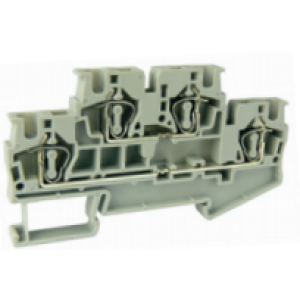 Этажная клемма UJ5-4/2-2E, Этажная клемма, 2 этажа, тип фиксации провода: пружинный, номинальное сечение: 4 мм кв., 32A, 500V, ширина: 6,2 мм, цвет: серый, тип монтажа: DIN35, стандарт GB/T14048.1,