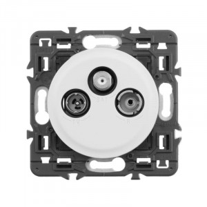 Celiane Лицевая панель для розетки телевизионной TV/FM/SAT белая 068285