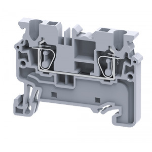 Проходная клемма CX2.5, Проходная клемма, тип фиксации провода: пружинный, номинальное сечение: 2,5 мм кв., ширина: 5 мм, цвет: серый, тип монтажа: DIN35