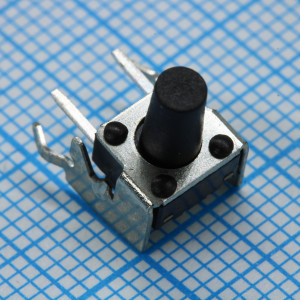 L-KLS7-TS6606-9.5-180, Кнопка тактильная 6х6мм угловая h=9.5мм усилие нажатия 180гр 0.05A 12В монтаж в отверстие