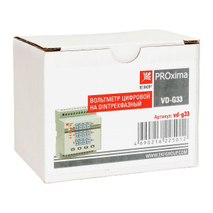 VD-G33 Вольтметр цифровой на DIN трехфазный PROxima (без поверки vd-g33