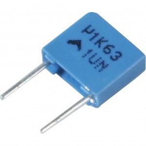 B32529C0104K000, Конденсатор металлоплёночный полиэтилентерефталатный 0.1мкФ 63В ±10% (7.2х2.5х6.5мм) шаг выводов 5мм 125°С автомобильного применения россыпь