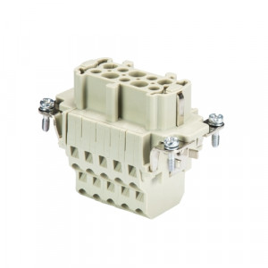 Розеточная контактная вставка BAS BUM 10 2,5 50 AG, Розеточная контактная вставка, двойная пружинная фиксация, 10 полюсов + PE, типоразмер 10B, 500V, 16A, сечение обслуживаемых проводников 0,14-2,5 мм кв, тип покрытия контактов: серебро,