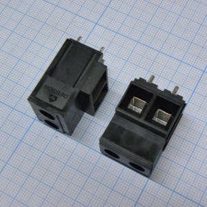 DG135T-10.16-02P-13-00A(H), Винтовой клеммный блок c рельефной обоймой, 2 контакта. Серия DG135T-10.16