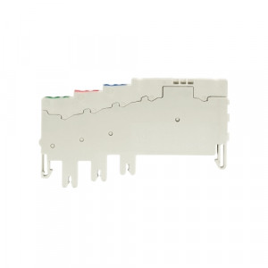 Клемма для датчиков WKF 1.5 KOI 3L/SL-PGE, Клемма для подключения датчиков, SL/+/-/сигнал, зеленый светодиод, тип фиксации провода: пружинный, номинальное сечение: 1,5 мм кв., 10A, 24V, ширина: 5 мм, цвет: серый, тип монтажа: на поддон для клем KOI