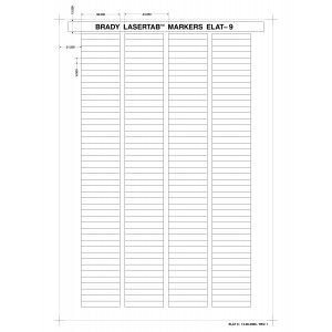 brd29843, ELAT-9-747W этикетки, материал В-747А,белый матовый полиэстер, размер 38х6мм, 56 листов, 10080 шт/упак.