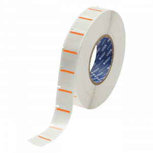 brd306977, BPT-310-494-2.5-YL этикетки, материал В-494, полиэстер, цвет-белый с жёлтым, размер 25.4х12.7мм, 2500 шт. в рул.