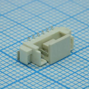 DS1020-03-06MVT1-R, Разъем провод-плата SMD без фланца обжимной 6 контактов шаг 1.25мм