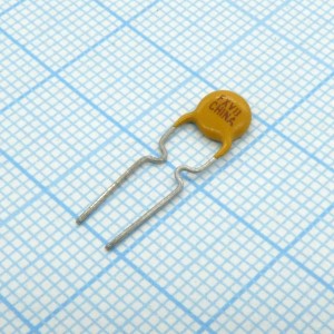 RXEF030, Самовосстанавливающийся предохранитель PTC 0.3A(hold) 0.6A(trip) 72V 40A 0.49W 3s 0.88Ohm, радиальные выводы, 7.4 X 3 X 12.7mm