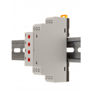 1M-51V, Пластиковый модульный корпус для установки на DIN-рейку 35мм, мат.: ABS-UL-94V0, цвет: светло-серый RAL7035. Под клеммные блоки шаг 5.00мм. возможно установка 4-х регуляторов и светодиодов на панели